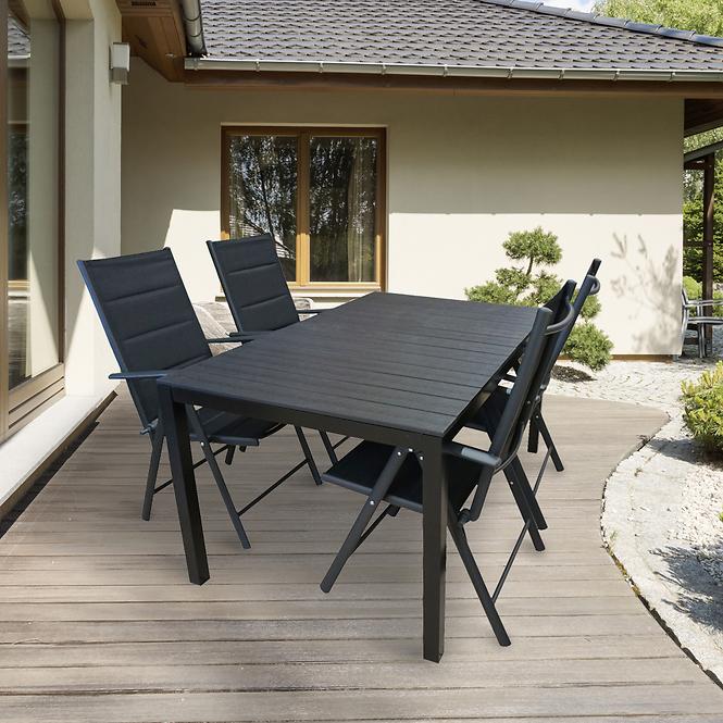 Stol polywood crni 150x90 cm