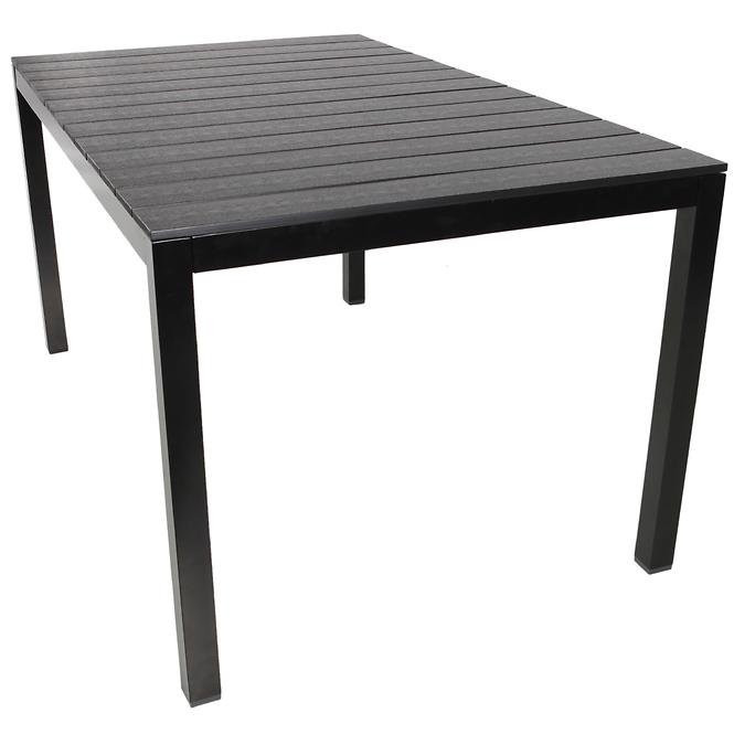 Stol polywood crni 150x90 cm