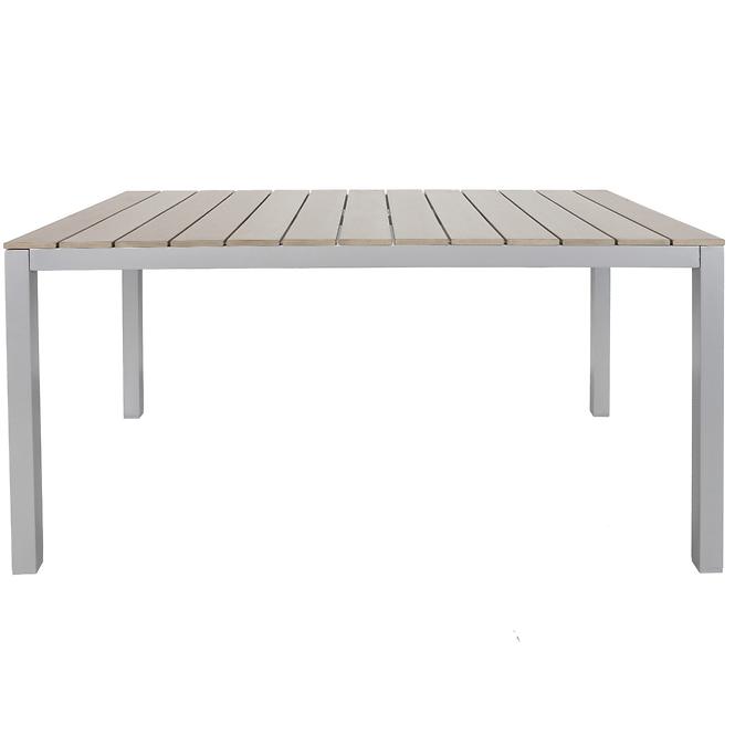 Stol polywood srebrni/taupe 150x90