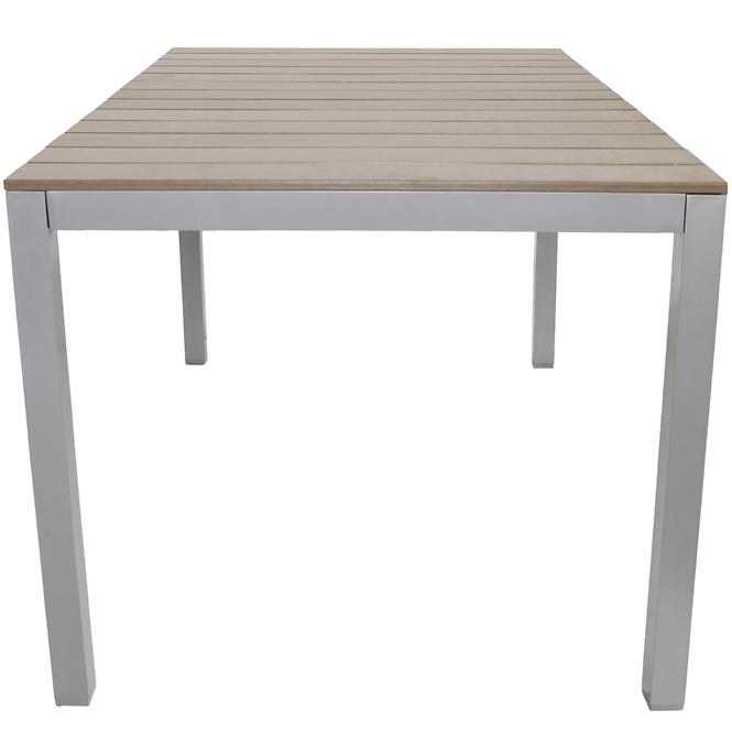Stol polywood srebrni/taupe 150x90