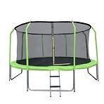 Trampolin s ljestvama 427cm zelena