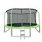 Trampolin s ljestvama 427cm zelena