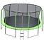 Trampolin s ljestvama 457cm zelena