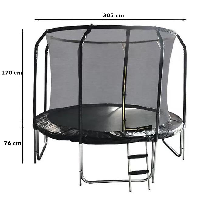 Trampolin s ljestvama 305cm/10FT SP10464L2-L crna