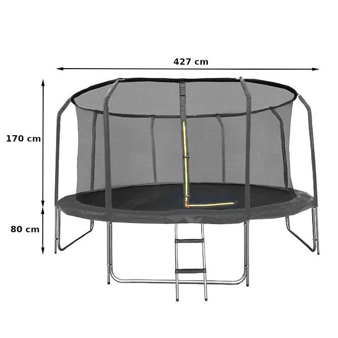 Trampolin s ljestvama COMFORT 427cm crna