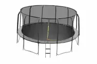 Trampolin s ljestvama 457cm crna