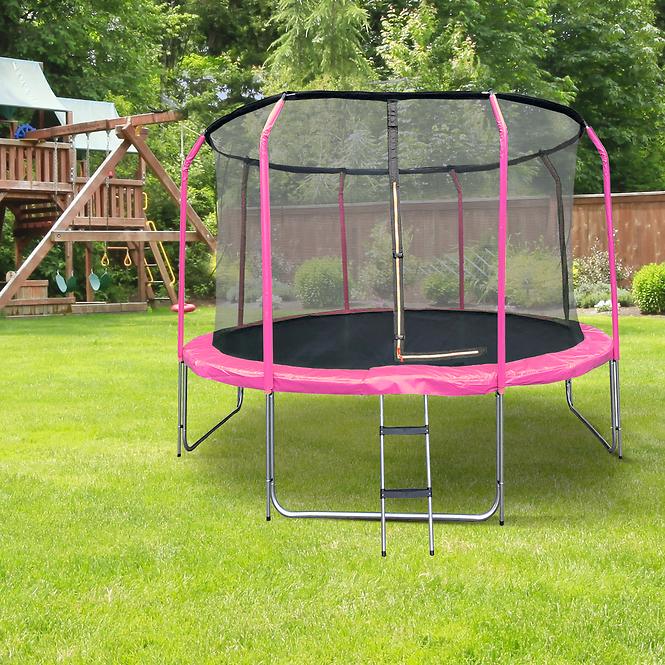 Trampolin s ljestvama 244cm/8FT SP08348L2-L roza