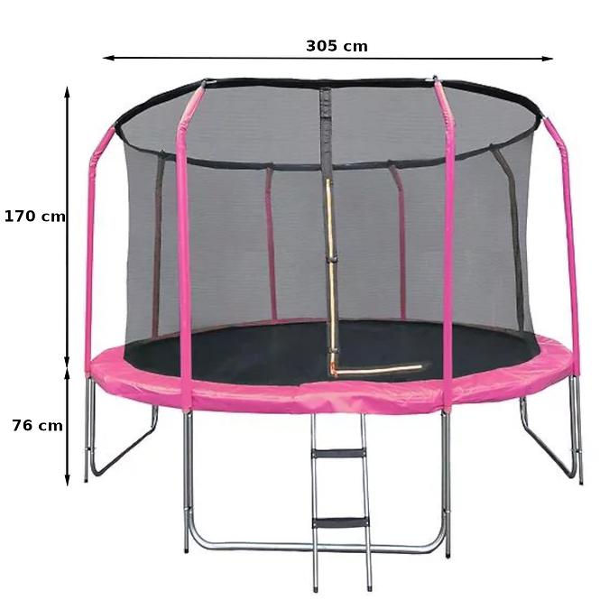 Trampolin s ljestvama 305cm/10FT SP10464L2-L roza