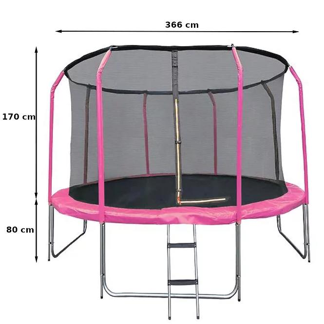 Trampolin s ljestvama 366cm/12FT SP12472L2-L roza