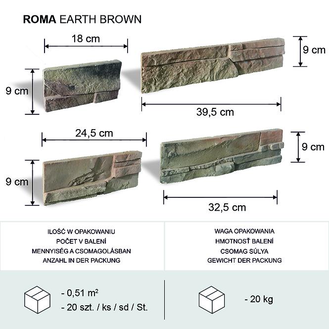 Kamen Roma Earth Brown, pak=0,51m2