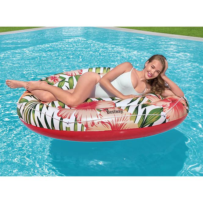 Nafukovací lehátko tropická palma Ø 158 cm, 43410