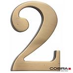 Broj „2” - 5 cm brušeno smeđa