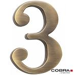 Broj „3” - 5 cm brušeno smeđa