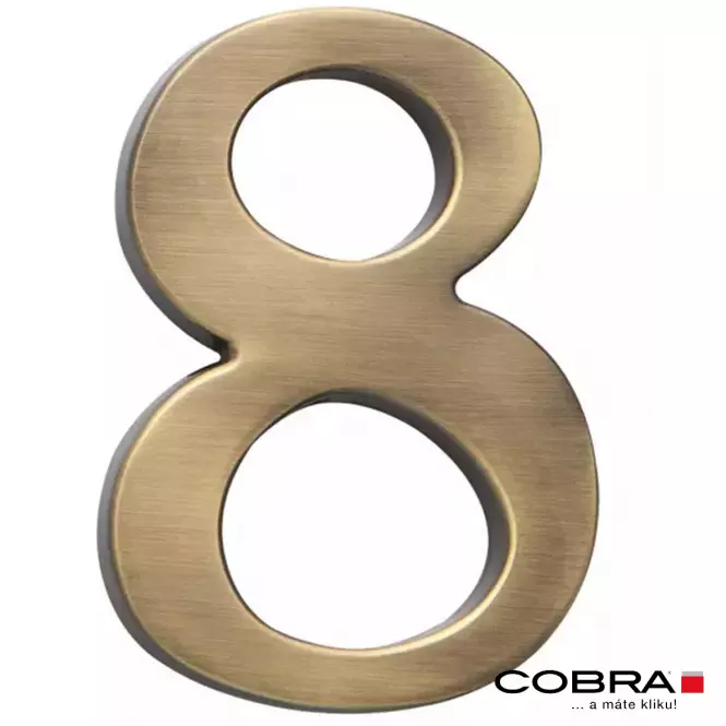 Broj „8” - 5 cm brušeno smeđa