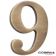 Broj „9” - 5 cm brušeno smeđa