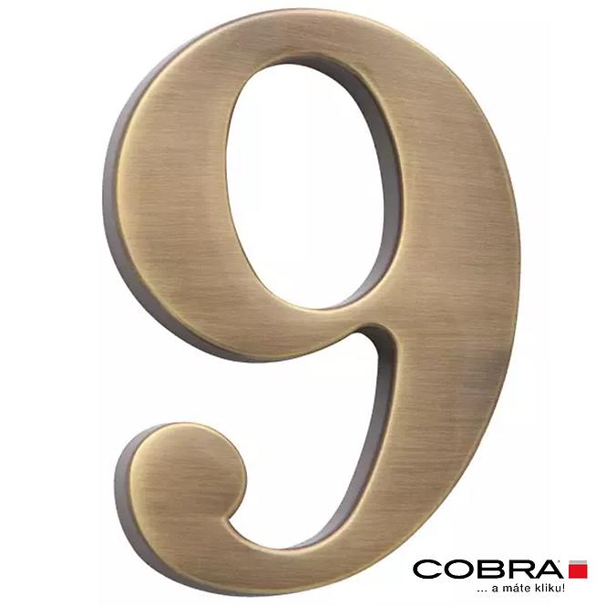 Broj „9” - 5 cm brušeno smeđa