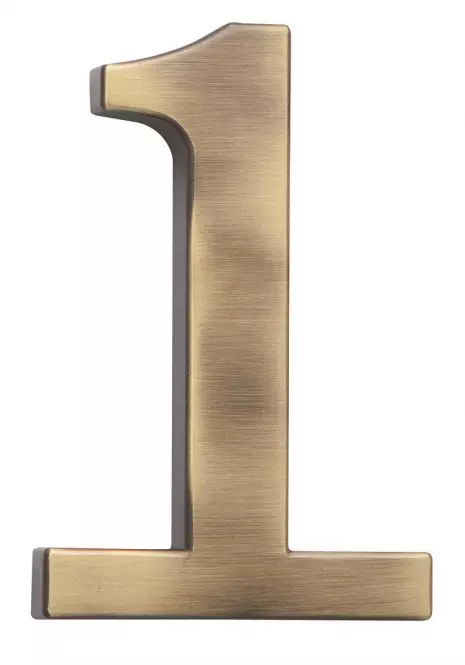 Broj „1” - 10 cm brušeno smeđa