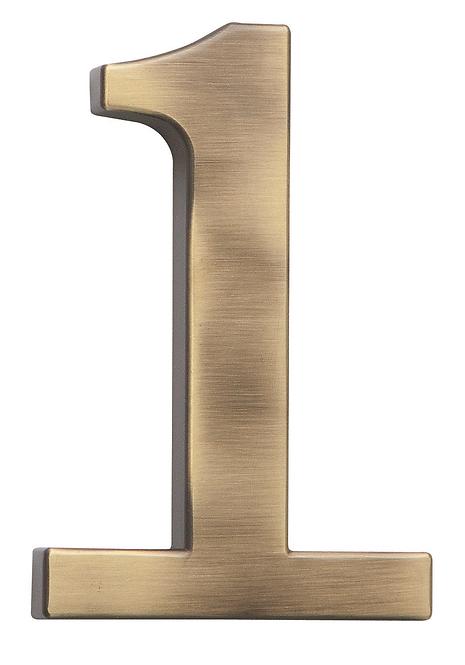 Broj „1” - 10 cm brušeno smeđa