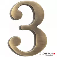 Broj „3” - 10 cm brušeno smeđa