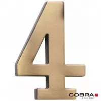 Broj „4” - 10 cm brušeno smeđa