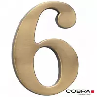 Broj „6” - 10 cm brušeno smeđa