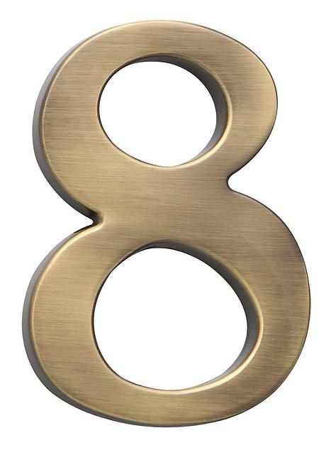 Broj „8” - 10 cm brušeno smeđa
