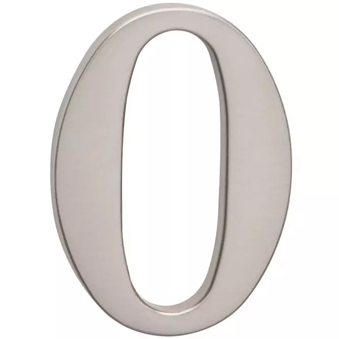 Broj „0” - 5 cm nikal mat