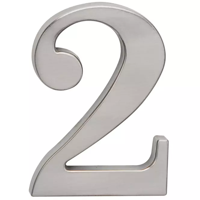 Broj „2” - 5 cm nikal mat
