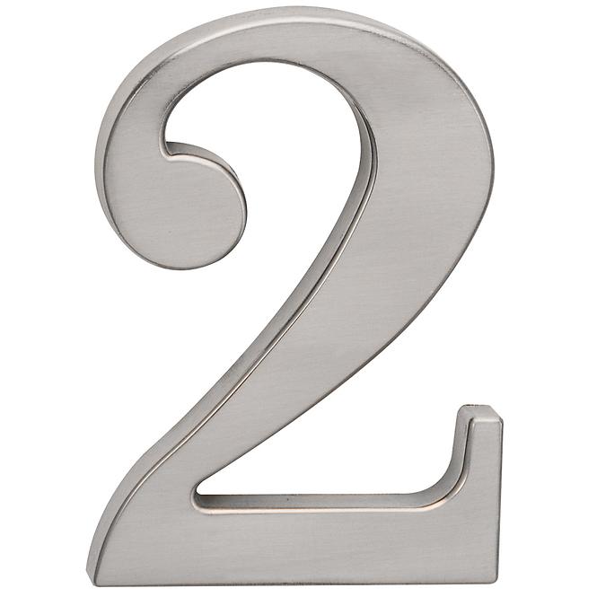Broj „2” - 5 cm nikal mat