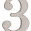 Broj „3” - 5 cm nikal mat,2