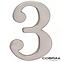 Broj „3” - 5 cm nikal mat