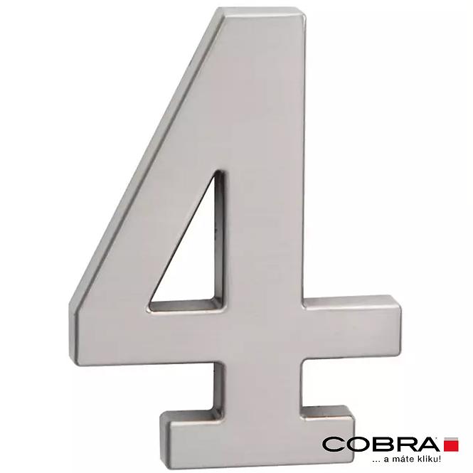 Broj „4” - 5 cm nikal mat