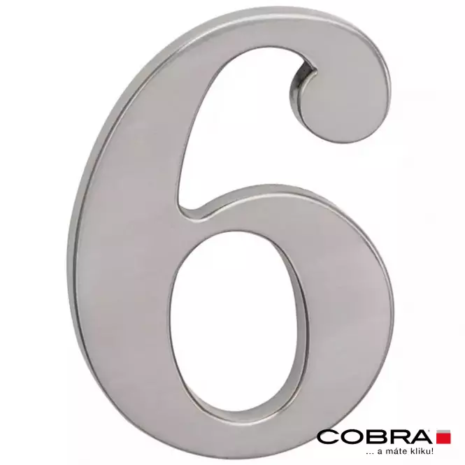 Broj „6” - 5 cm nikal mat