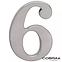 Broj „6” - 5 cm nikal mat