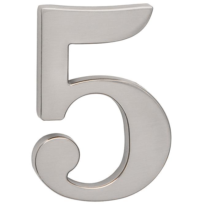 Broj „5” - 10 cm nikal mat