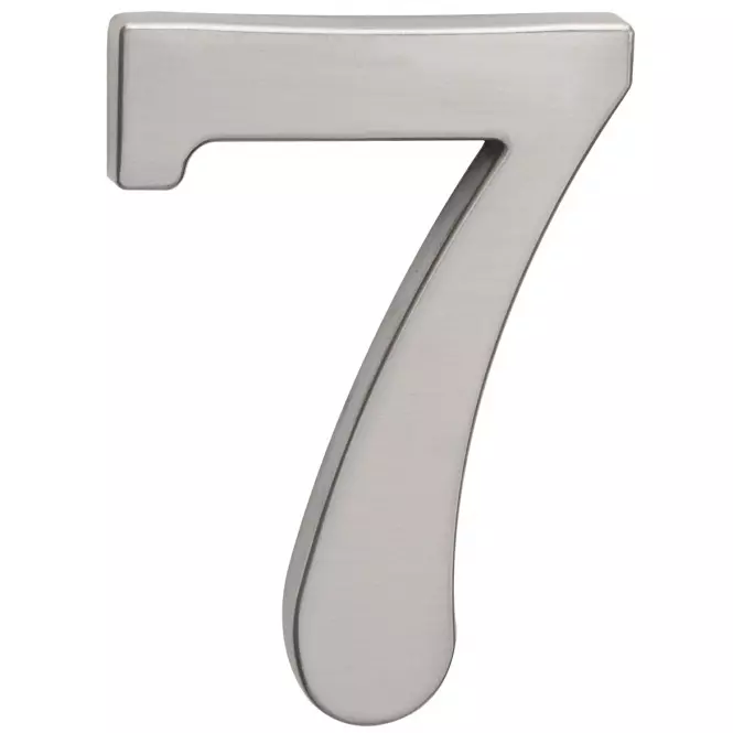Broj „7” - 10 cm nikal mat