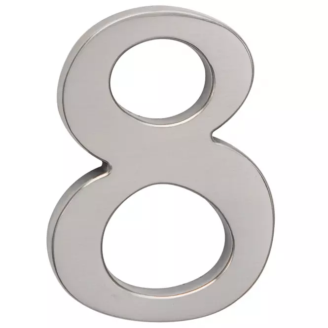 Broj „8” - 10 cm nikal mat