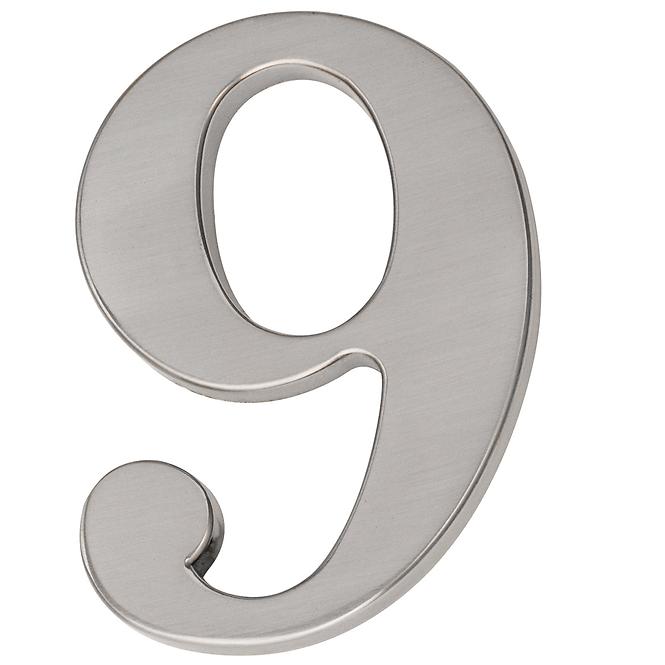 Broj „9” - 10 cm nikal mat