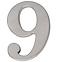 Broj „9” - 10 cm nikal mat,2