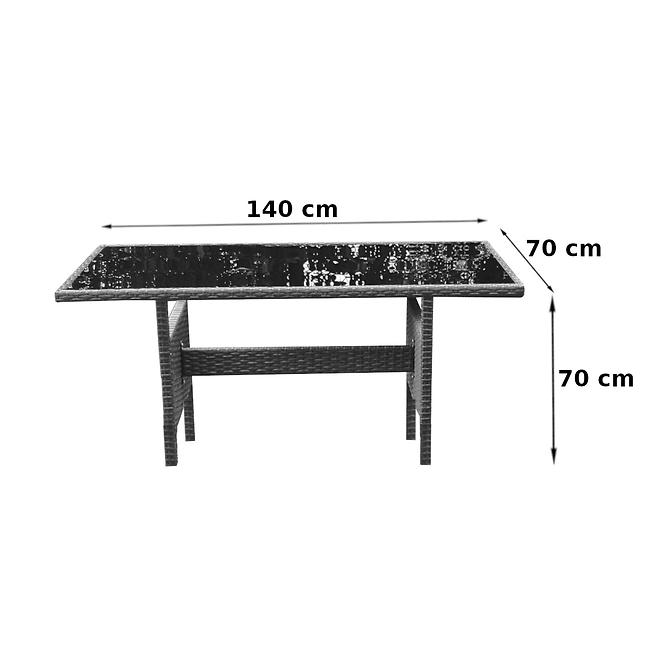 Vrtni set ud umjetnog ratana Julia 1+1+2+1 smeđi