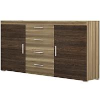 KOMODA TOM 2D4S COUNTRY SZARY/ARUSHA WENGE