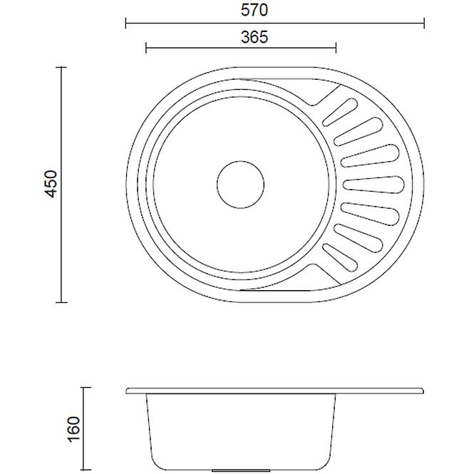 Sudoper jim 216 571x450x160 saten