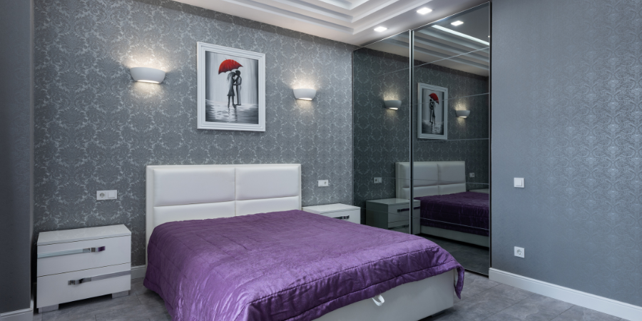 Zidne svjetiljke za spavaću sobu u stilu glamour